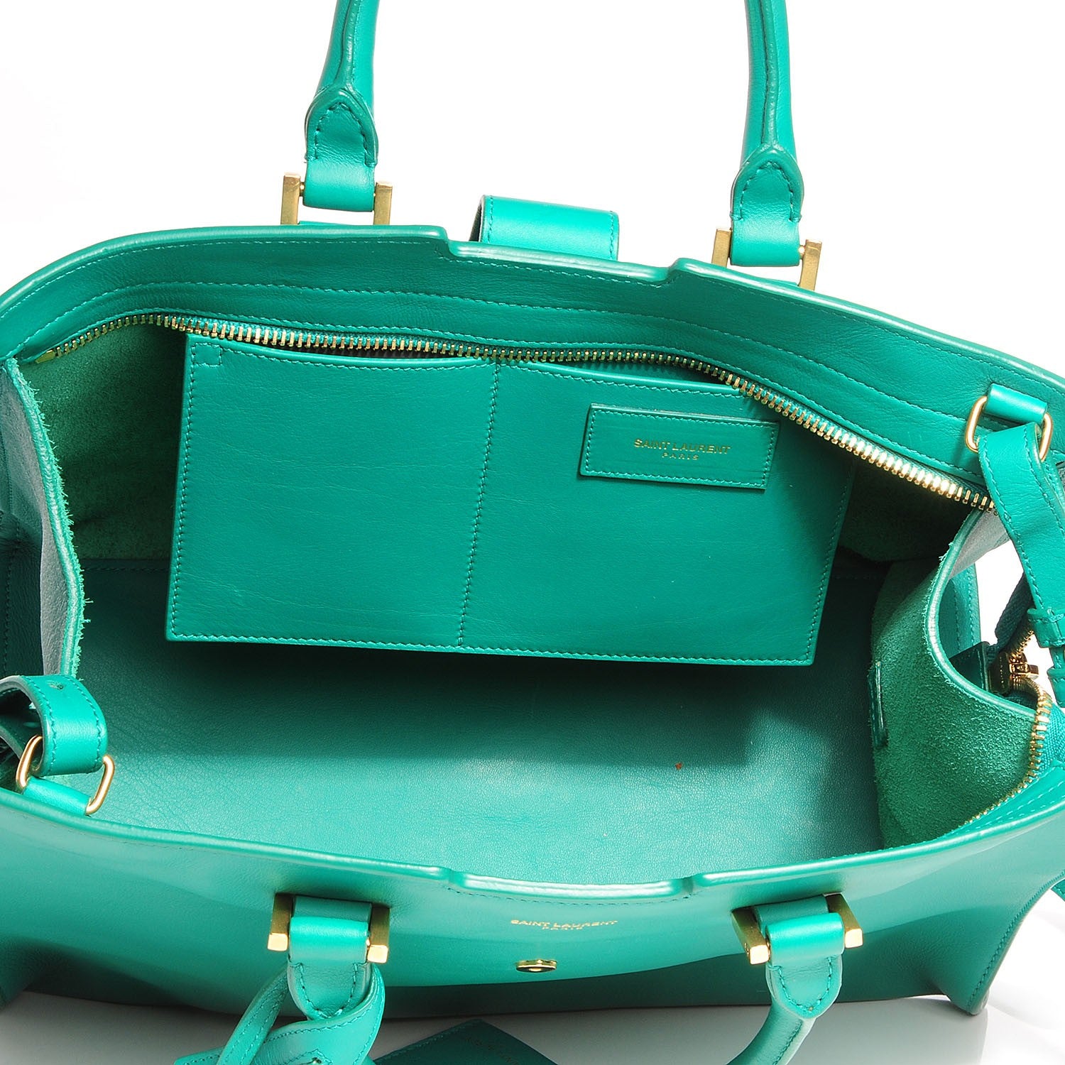 Saint Laurent Calfskin Small Classic Y Cabas Green 14 of 14