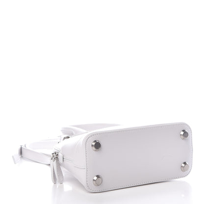 Balenciaga Calfskin Lipstick Logo XXS Ville Top Handle Bag White 4 of 13