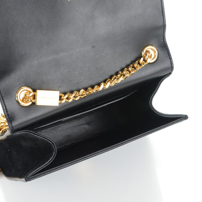 Saint Laurent Suede Small Classic Monogram Kate Tassel Satchel Black 5 of 6