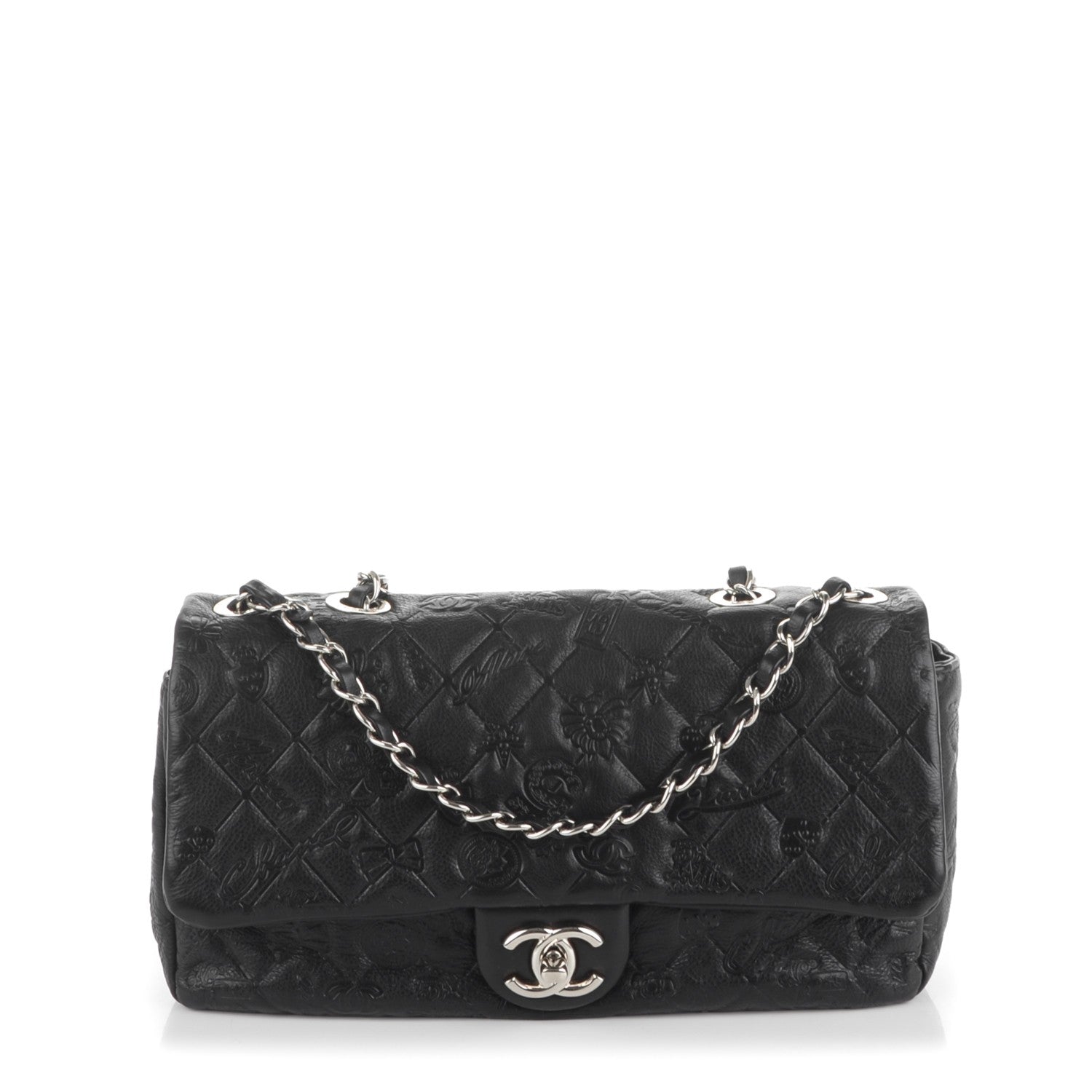 Chanel Calfskin Quilted Medium Lucky Symbols Flap Black 1 of 7