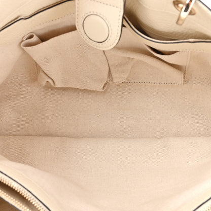 Gucci Pebbled Calfskin Medium Bamboo Shopper Tote Off White 5 of 12