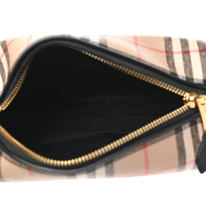 Burberry Vintage Check Calfskin Barrel Bag Beige Black 5 of 8