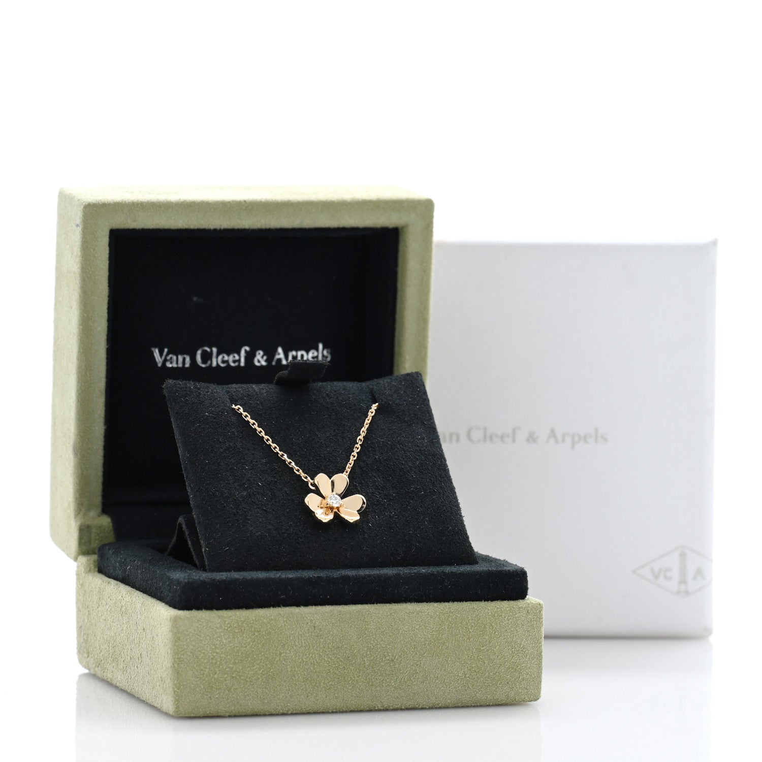 Van Cleef & Arpels 18K Yellow Gold Diamond Mini Frivole Pendant Necklace 5 of 5