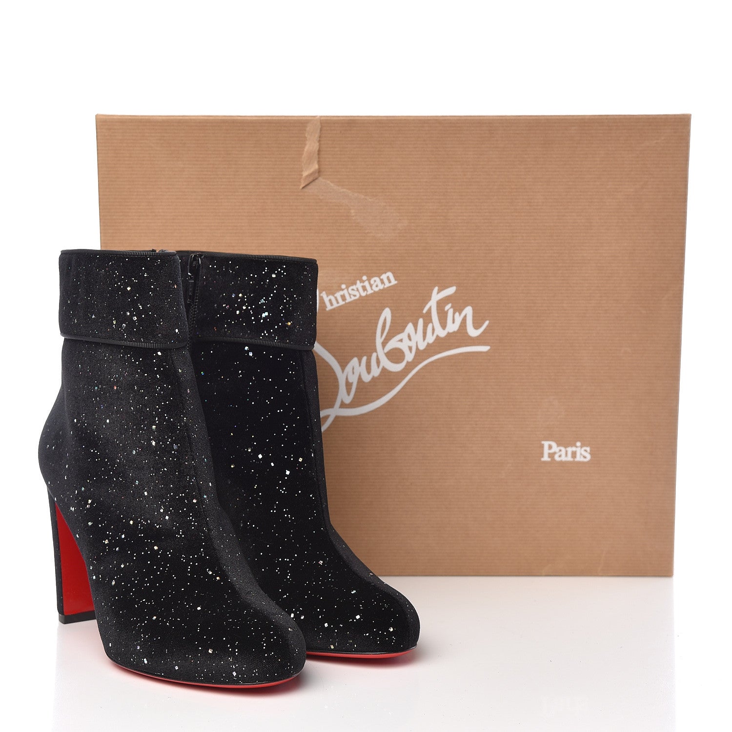 Christian Louboutin Velvet Galactica Moulamax 85 Booties 38 Black 8 of 8