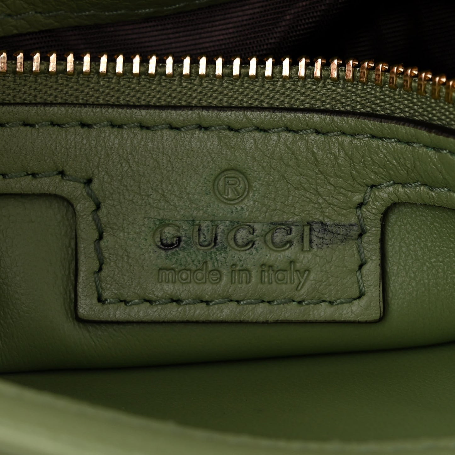 Roxy Calfskin Web Medium Blondie Top Handle Shoulder Flap Bag Salamander Green
