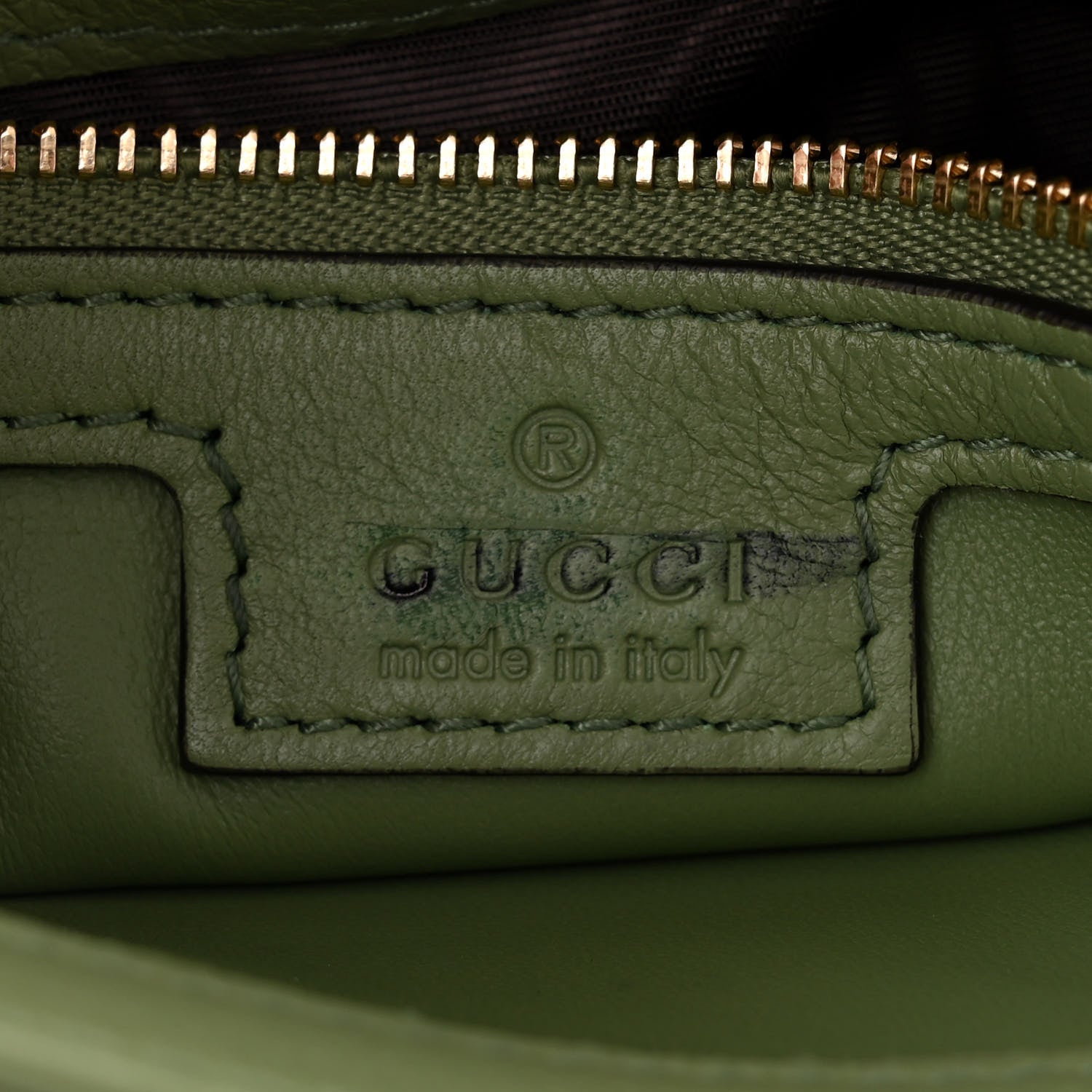 Gucci Roxy Calfskin Web Medium Blondie Top Handle Shoulder Flap Bag Salamander Green 7 of 12