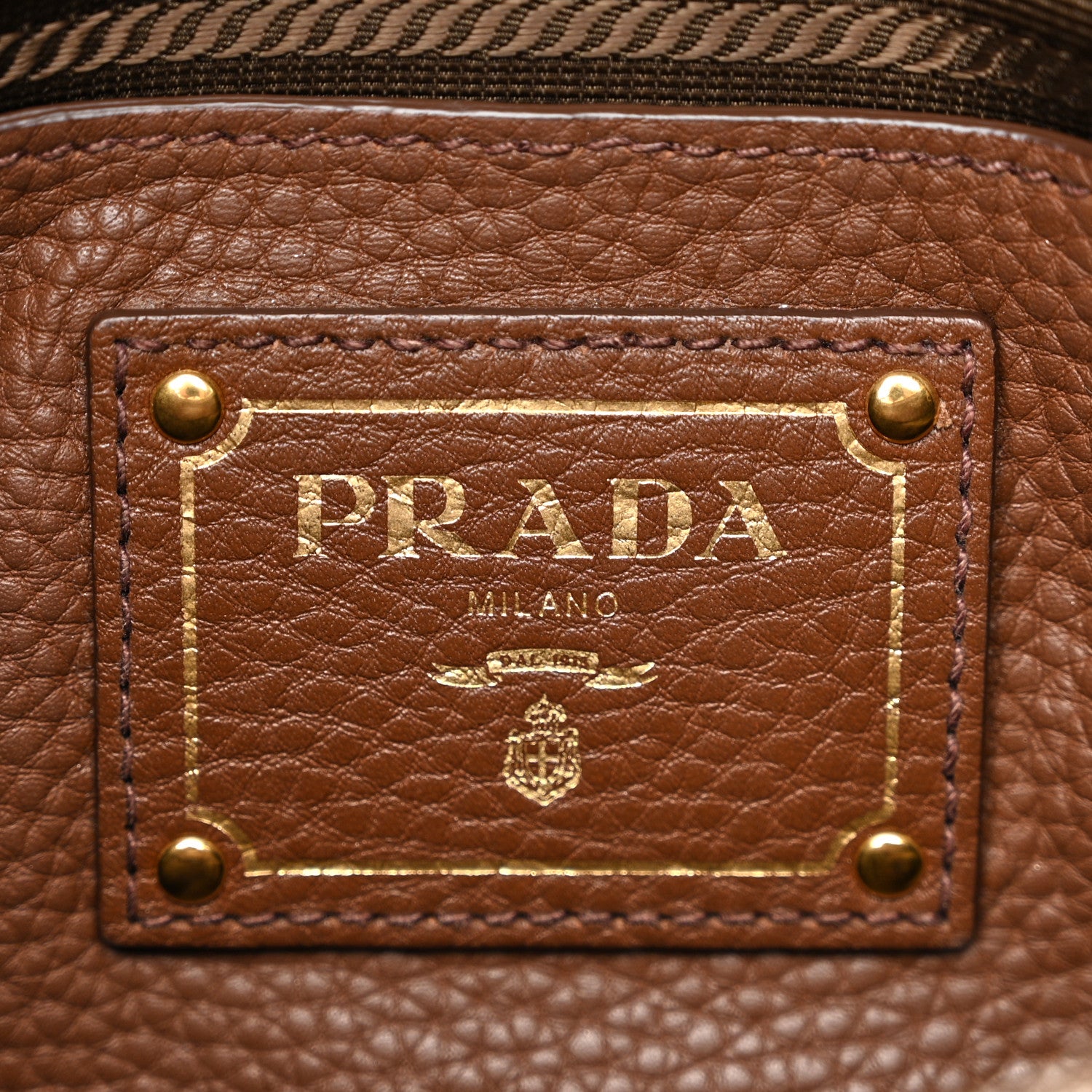 Prada Vitello Daino Shoulder Bag Tabacco 6 of 13