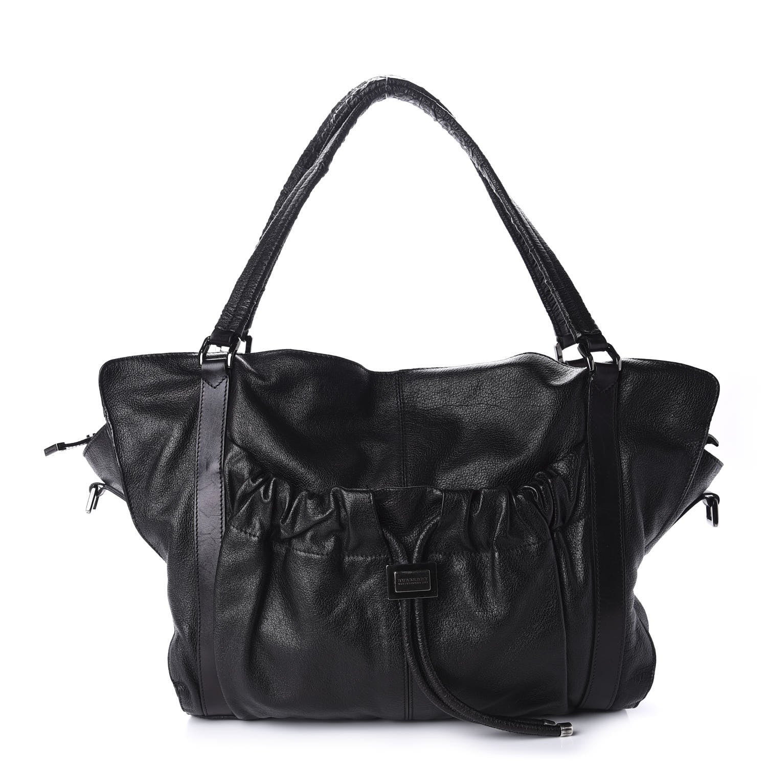 Burberry Calfskin Drawstring Tote Black 1 of 13