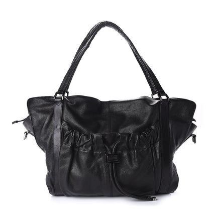 Burberry Calfskin Drawstring Tote Black 1 of 13