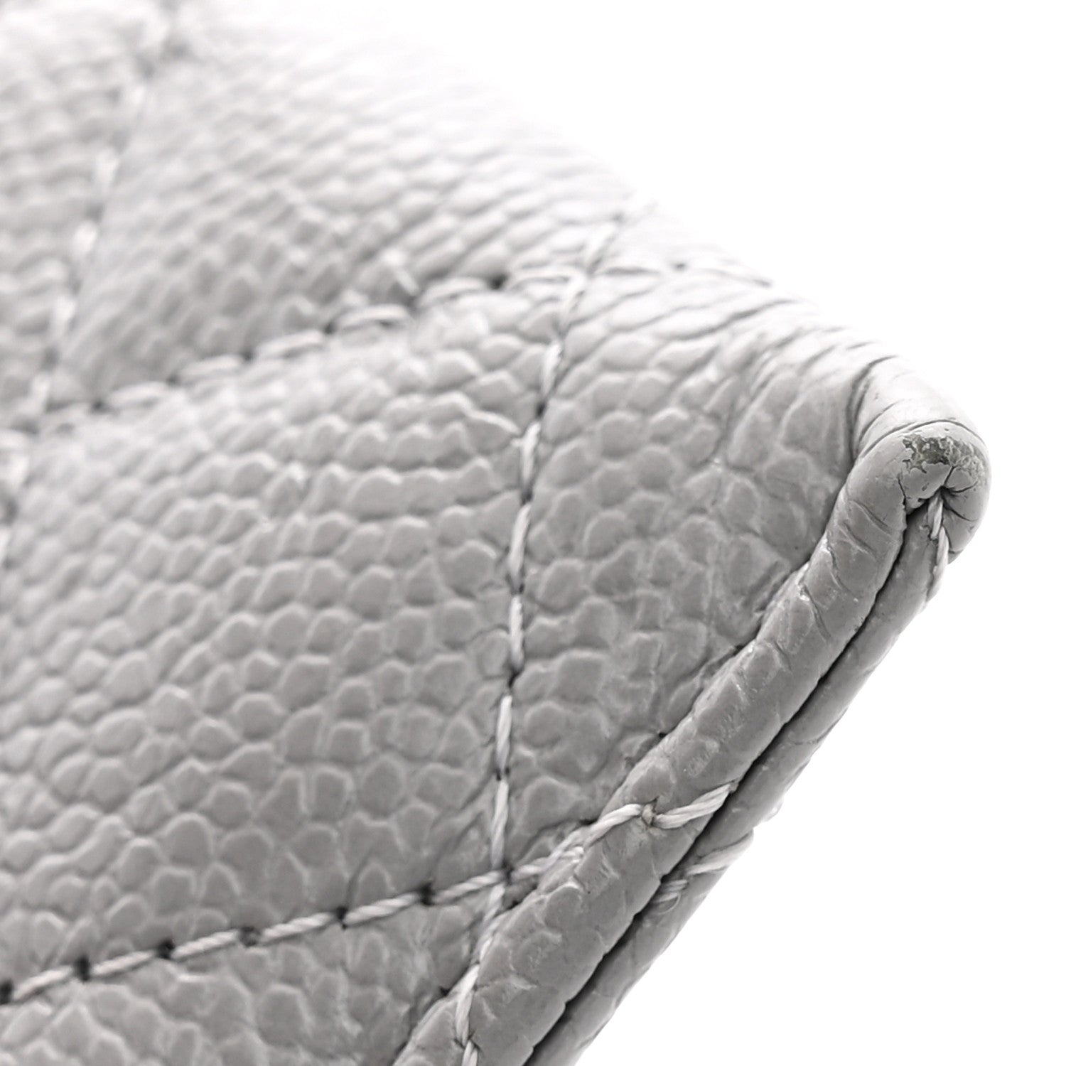 Chanel Caviar Quilted Boy Card Holder Grey Grey 9 of 9
