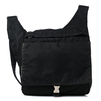 Prada Tessuto Nylon Saffiano Messenger Satchel Black 4 of 18