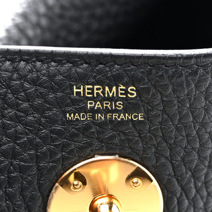 Hermes Taurillon Clemence Lindy 26 Black 6 of 13