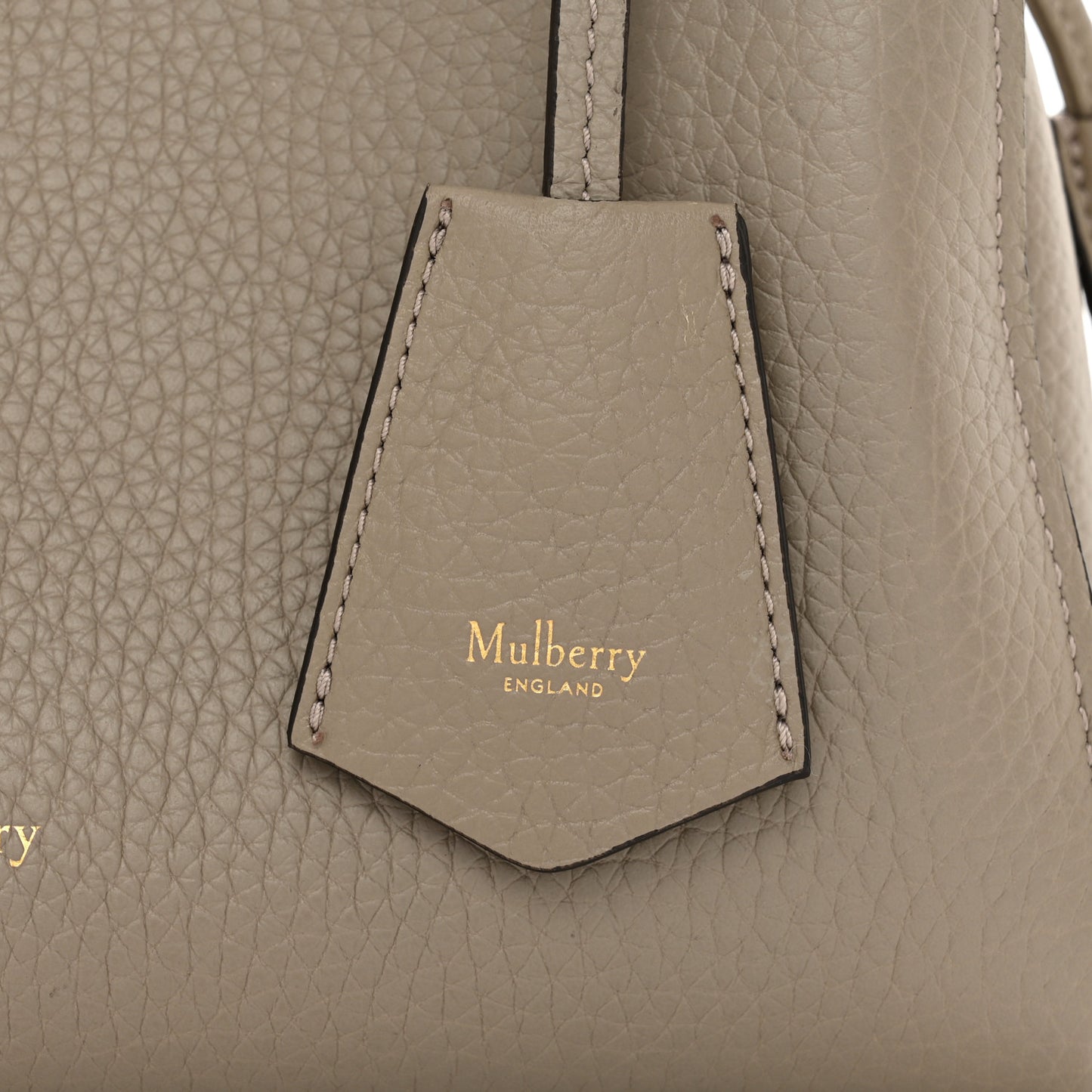 Heavy Grain Small Iris Tote Powder Grey Dark Clay