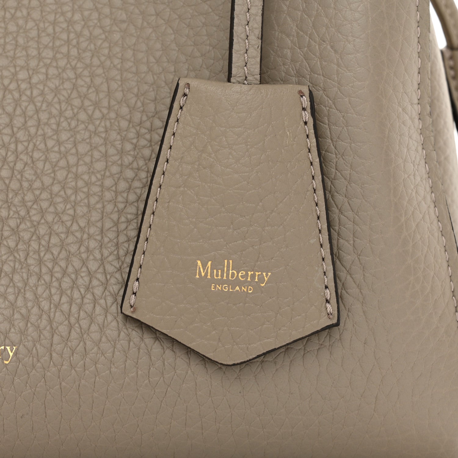 Mulberry Heavy Grain Small Iris Tote Powder Grey Dark Clay 6 of 8