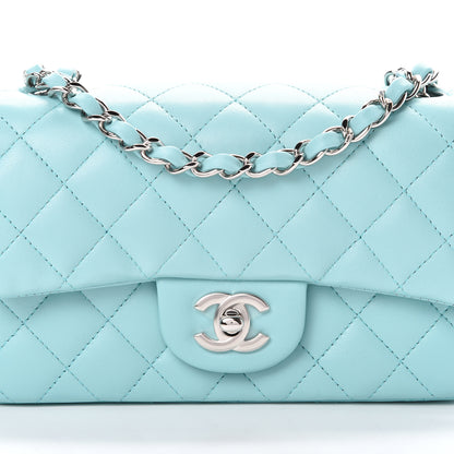 Chanel Lambskin Quilted Mini Rectangular Flap Light Blue 7 of 10