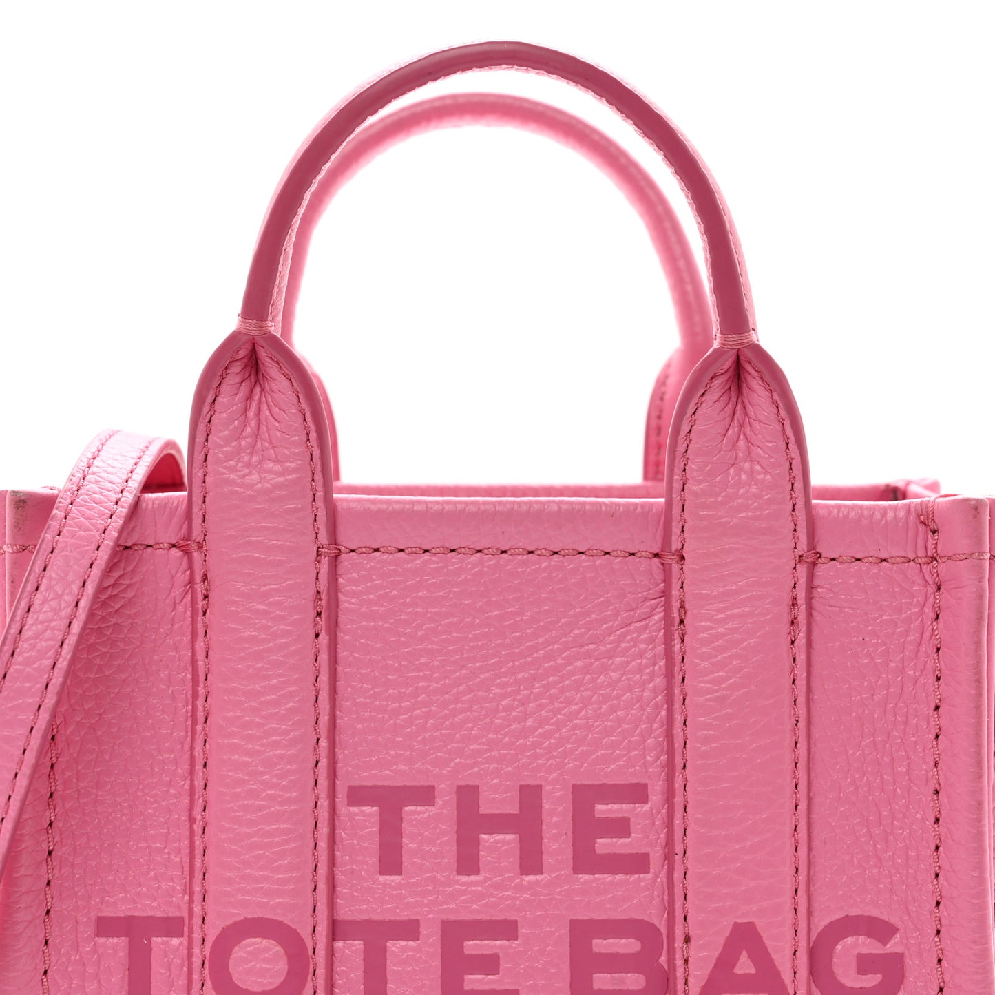 Grained Calfskin Mini The Tote Bag Candy Pink