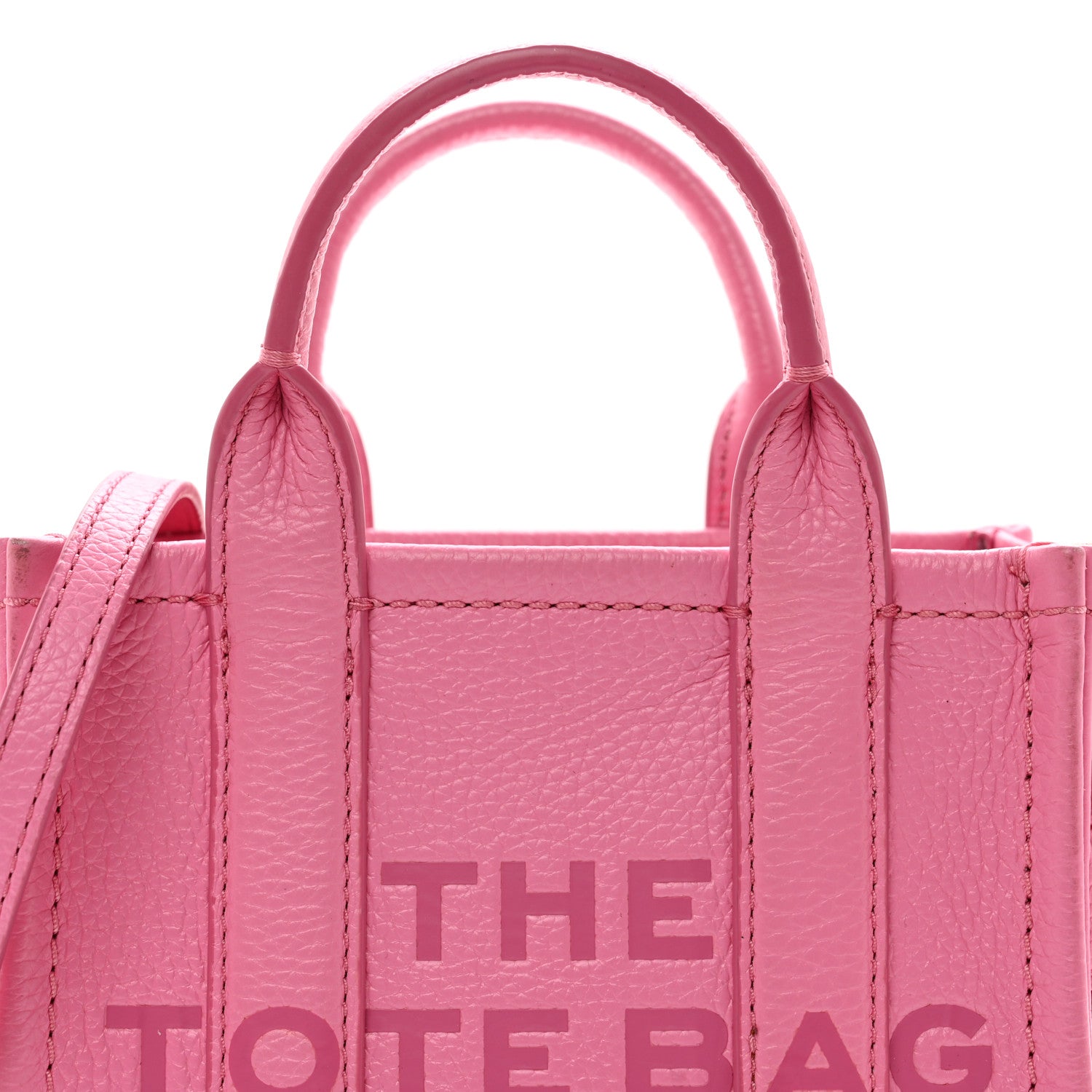 Marc Jacobs Grained Calfskin Mini The Tote Bag Candy Pink 5 of 11