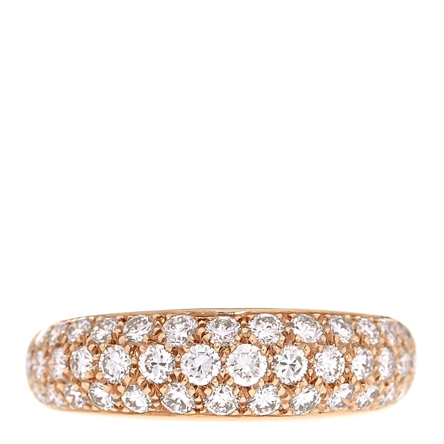 18K Yellow Gold Diamond 6mm Etincelle de Cartier Band Ring 48 4.5