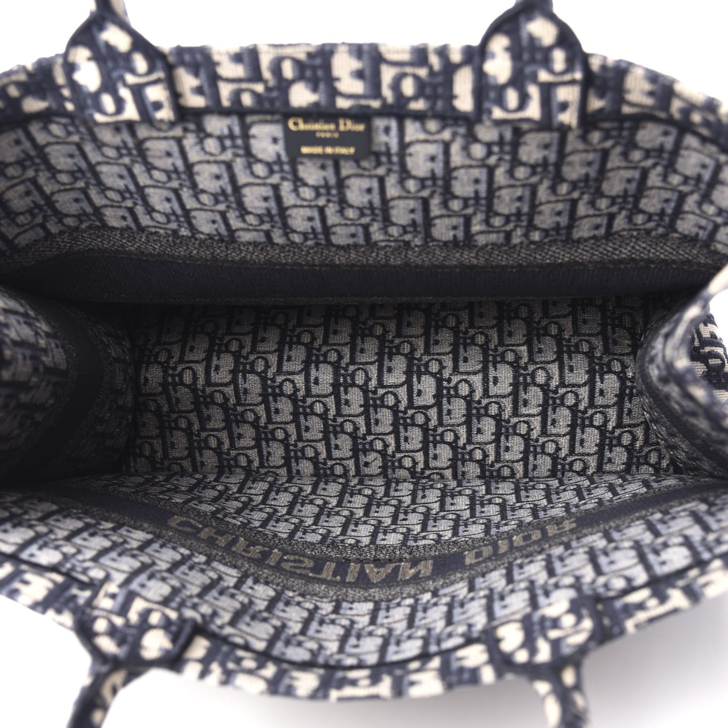 Oblique Book Tote Blue Multicolor