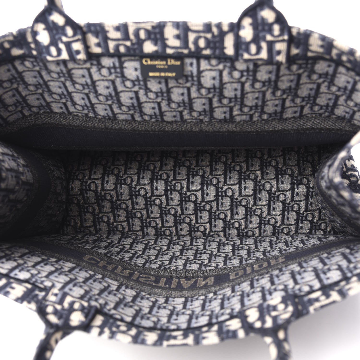 Christian Dior Oblique Book Tote Blue Multicolor 5 of 10