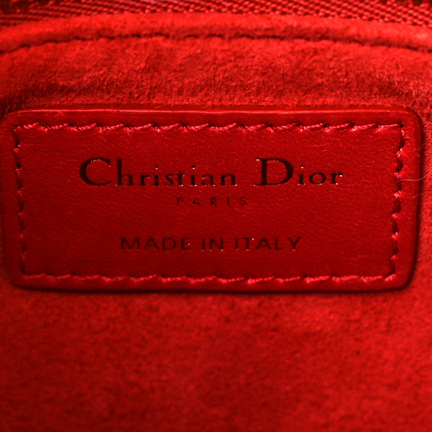 Calfskin Cannage Dioramour Mini Lady Dior Bag Bright Red