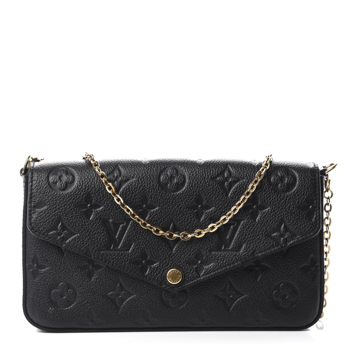Louis Vuitton Empreinte Pochette Felicie Chain Wallet Black 1 of 15