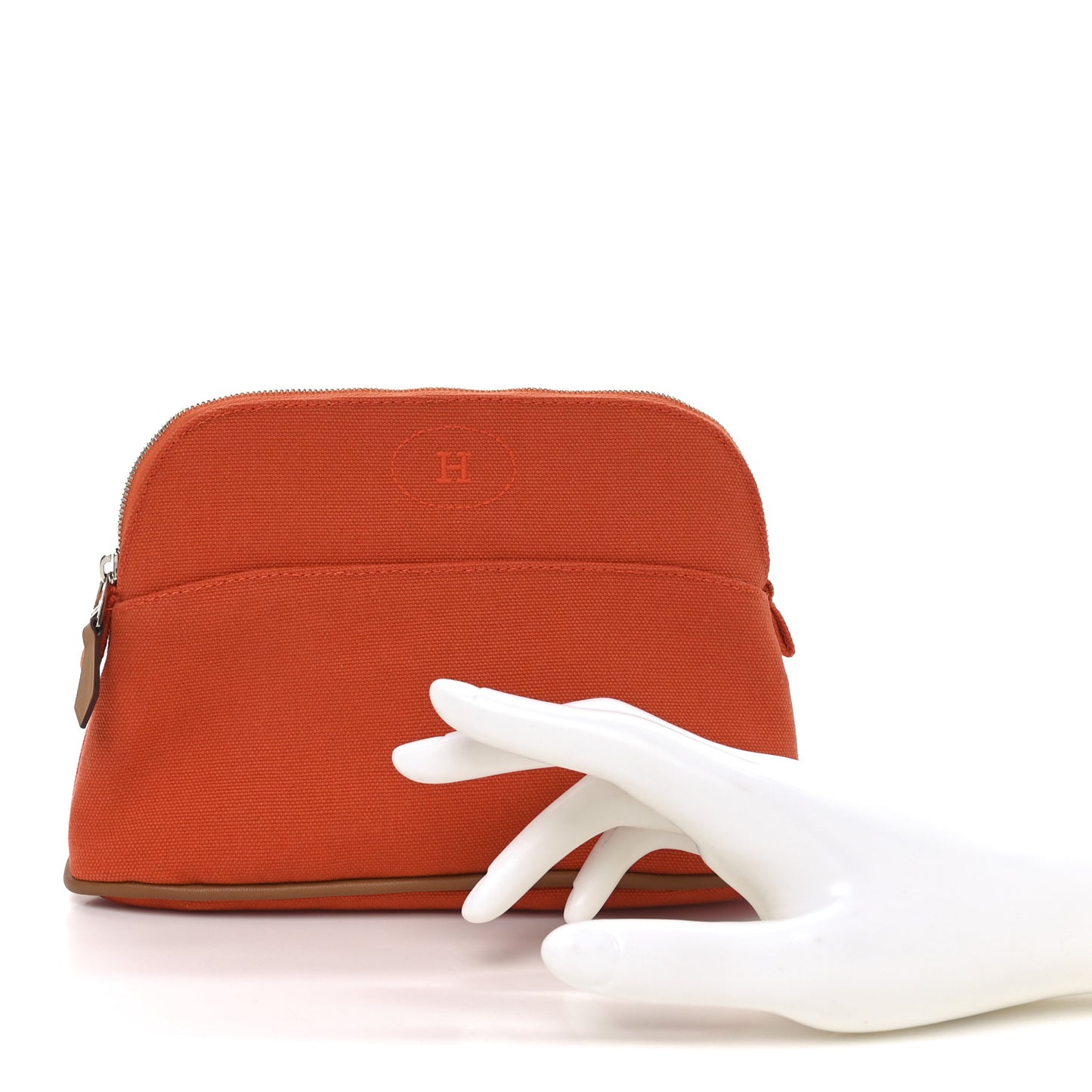 Cotton Canvas Mini Bolide Travel Cosmetic Pouch Feu