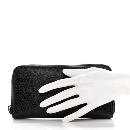 Chanel Caviar Large Timeless CC Zip Around Wallet Black 2 of 24