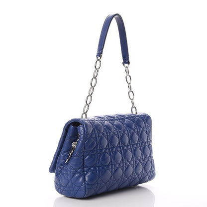 Christian Dior Lambskin Cannage Soft Flap Bag Blue 3 of 7