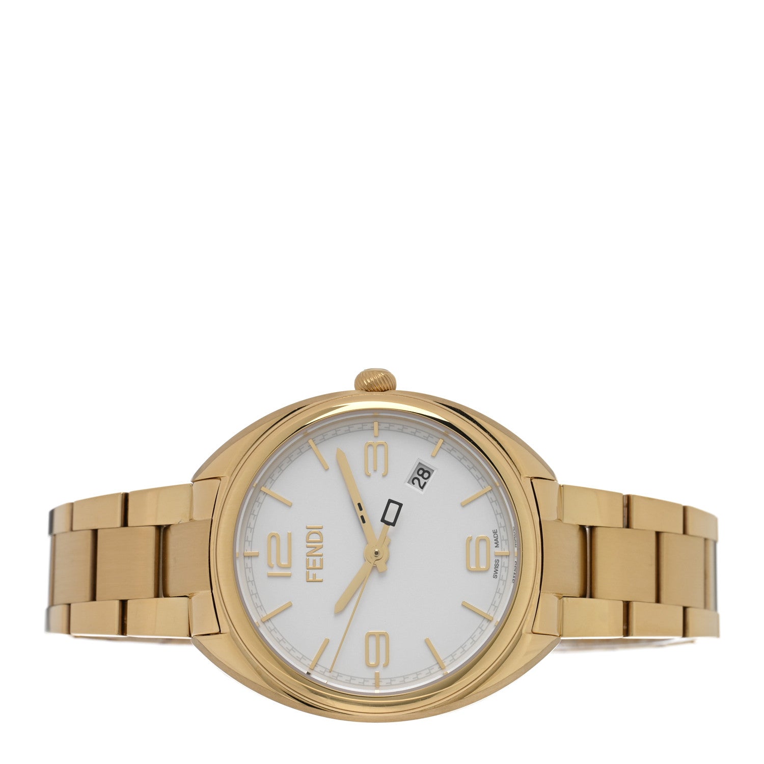 Fendi Stainless Steel 34mm Momento Date Quartz Watch 2 of 5