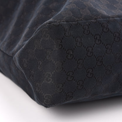 Gucci Monogram Large Horsebit Chain Hobo Black 5 of 13