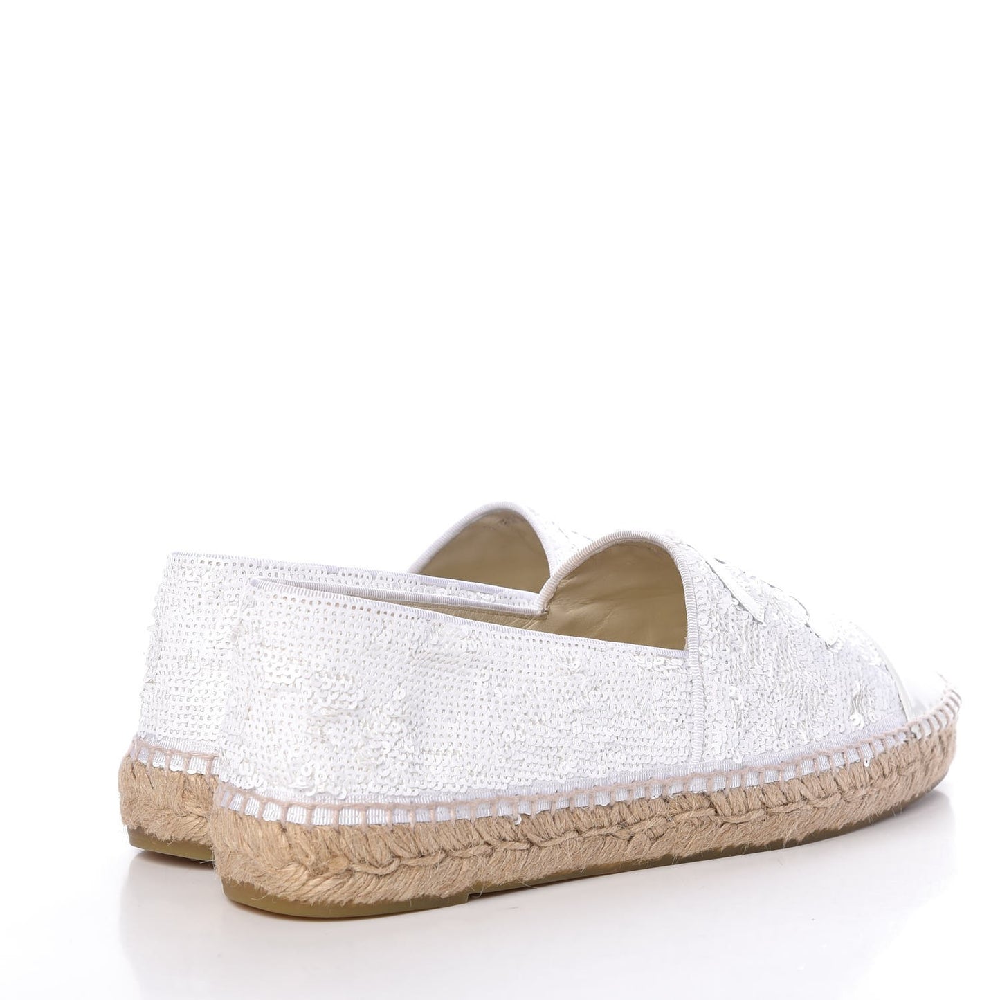 Patent Sequin CC Espadrilles 42 White