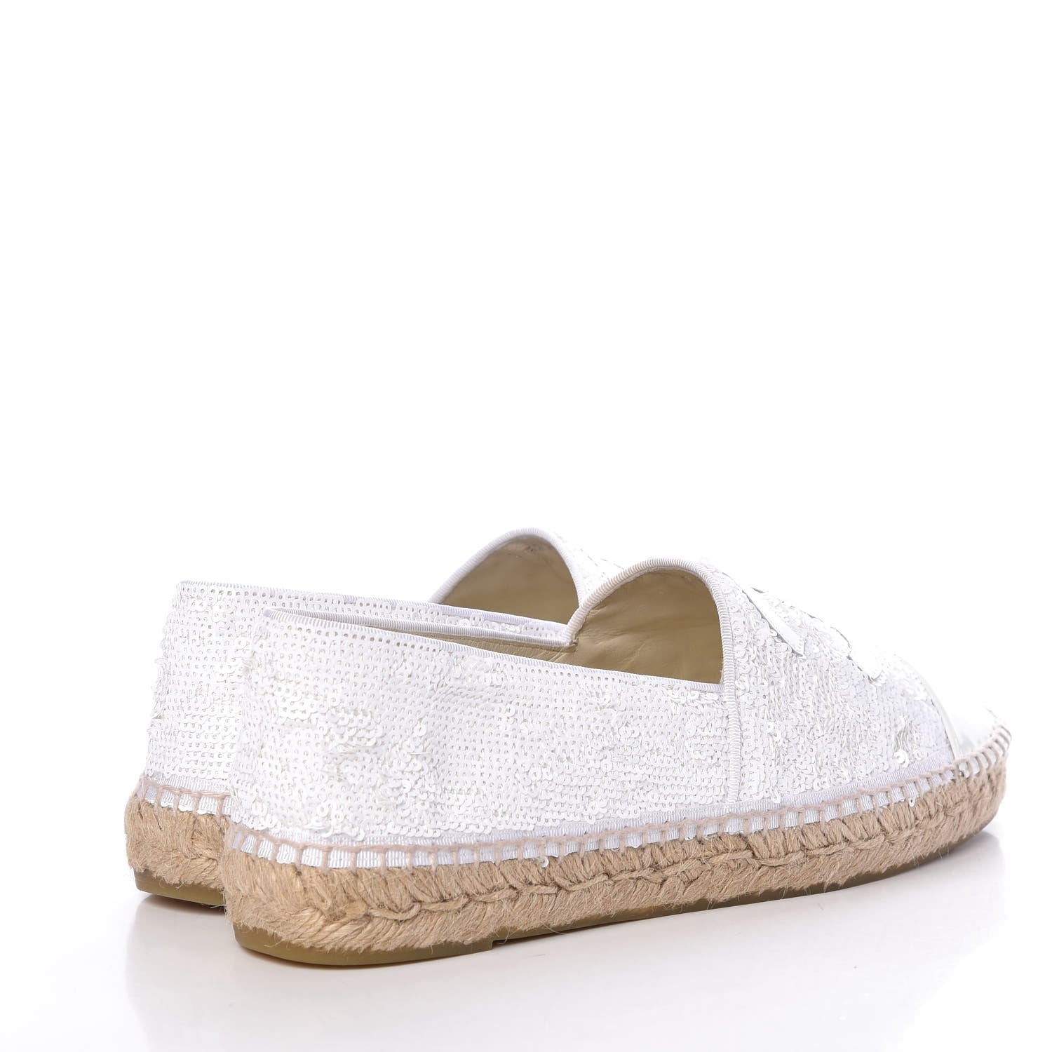 Chanel Patent Sequin CC Espadrilles 42 White 4 of 10