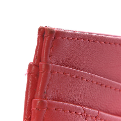 Chanel Lambskin Quilted Card Holder Red 10 of 13
