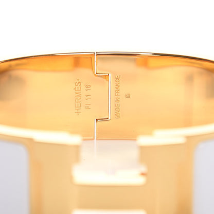 Hermes Enamel Wide Clic Clac H Bracelet PM White 4 of 5