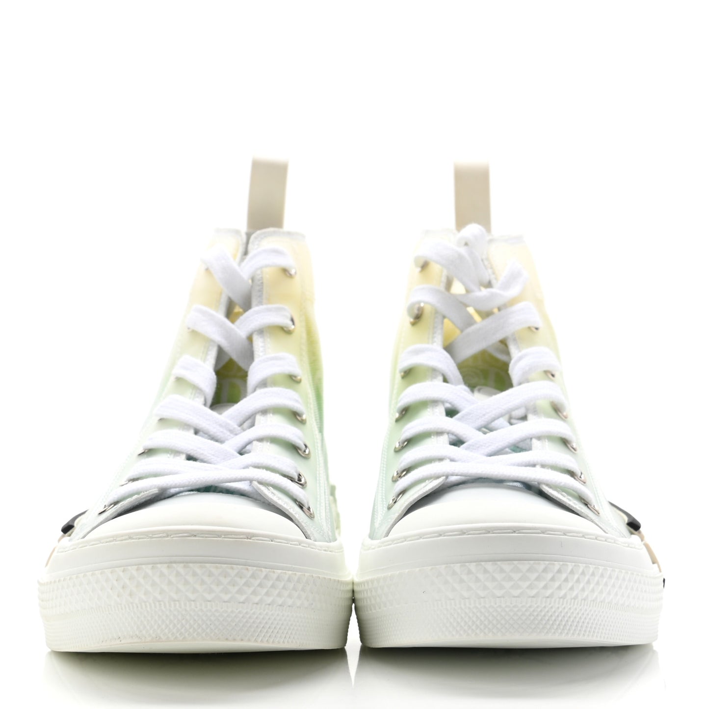X SHAWN STUSSY Technical Canvas Dior All Over Mens B23 High Top Sneakers 39 Green Beige