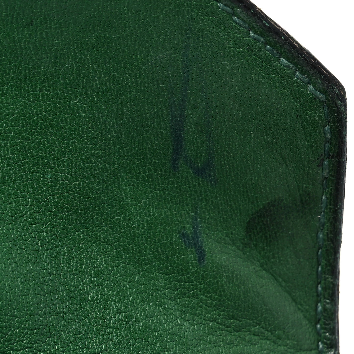 Shiny Porosus Crocodile Lydie Clutch Vert Fonce