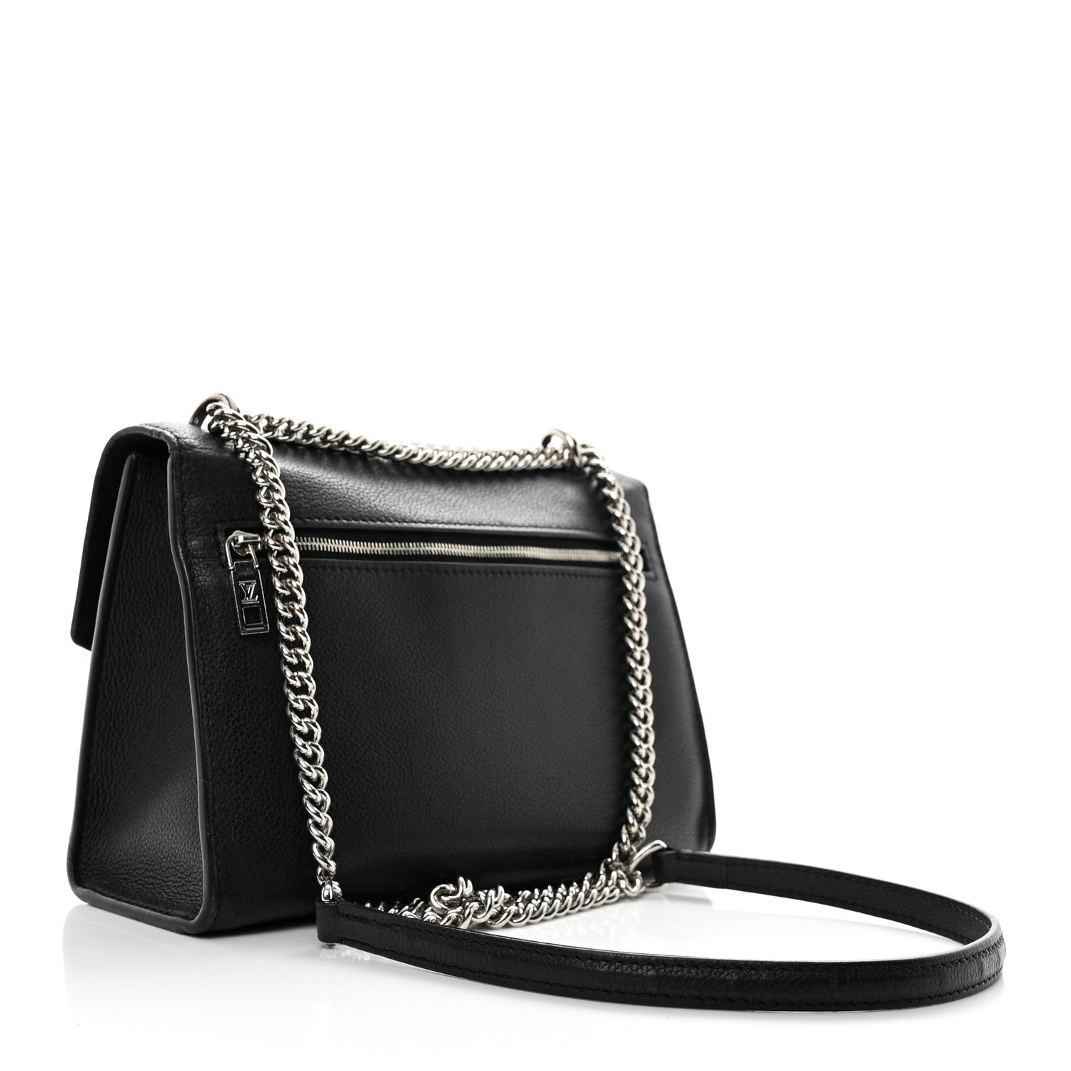 Louis Vuitton Soft Calfskin Mylockme Chain Bag BB Black 2 of 11