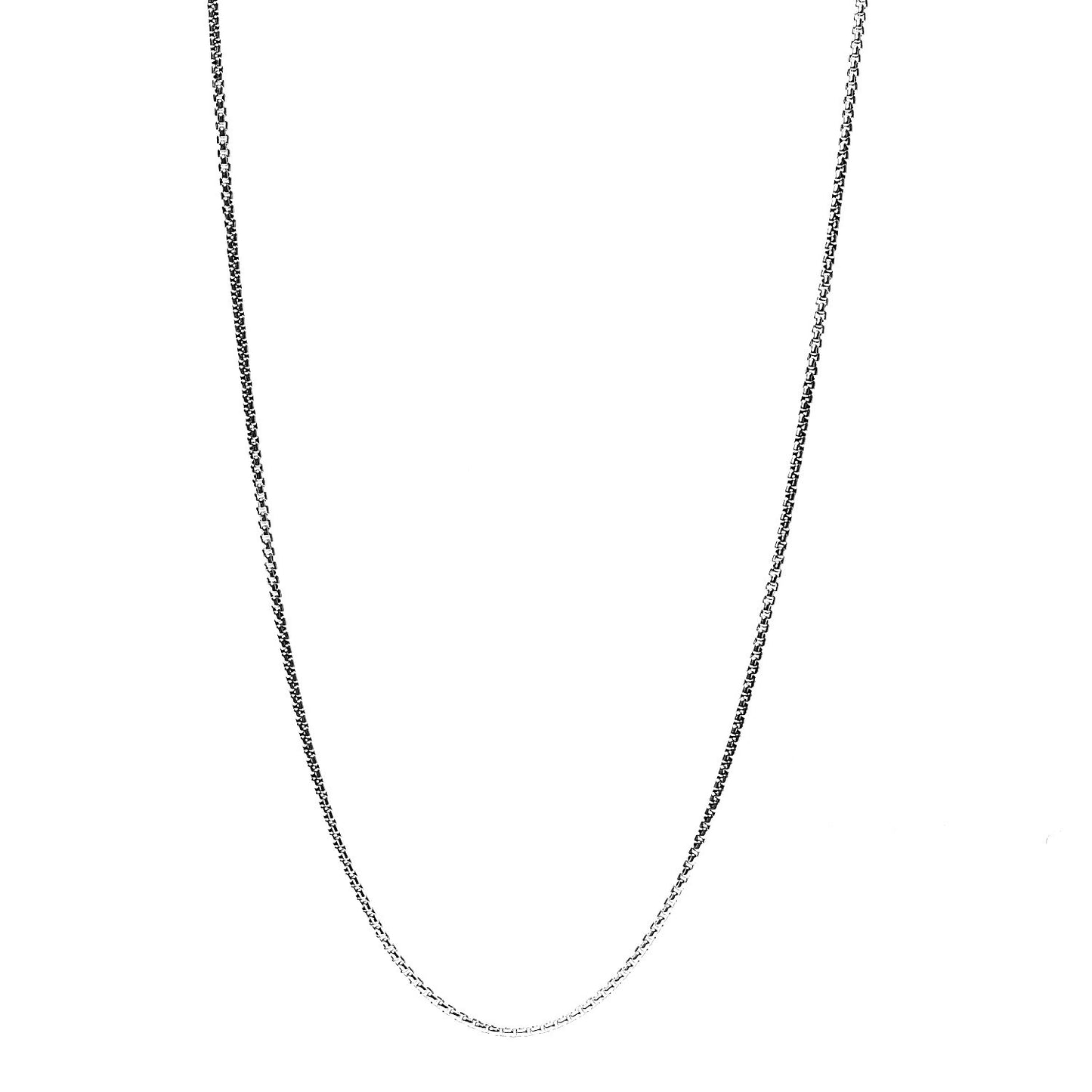 Sterling Silver 2.7mm Small Box Chain Necklace 32"