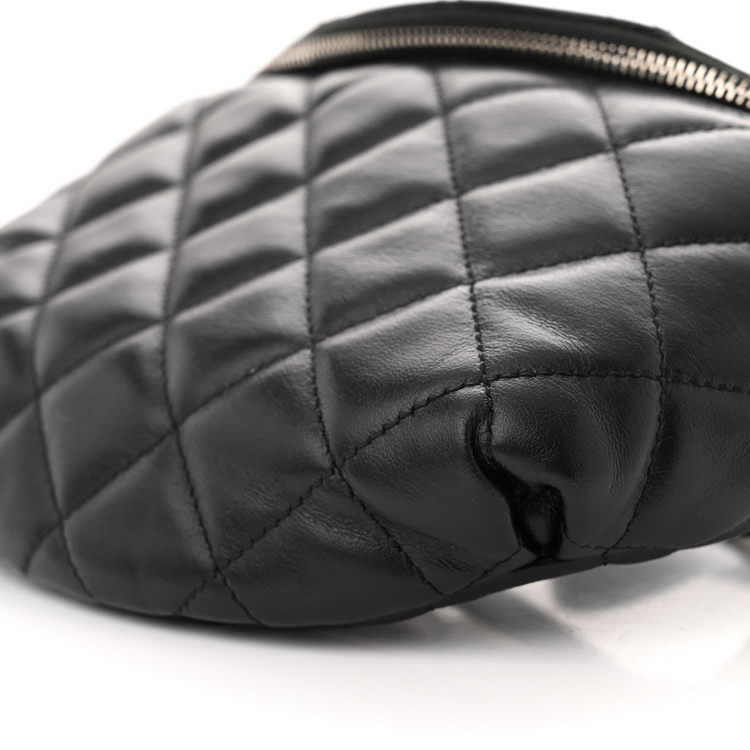 Chanel Calfskin Quilted Waist Belt Bag Black 10 of 15