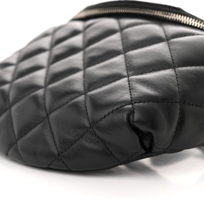 Chanel Calfskin Quilted Waist Belt Bag Black 10 of 15