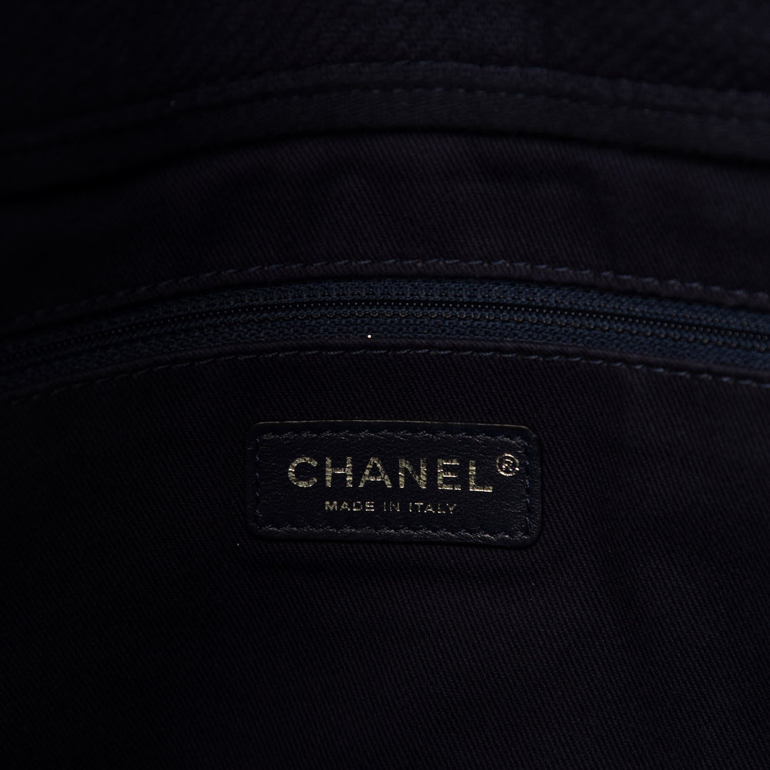 Chanel Canvas Large Shopping Tote Dark Blue 8 of 10