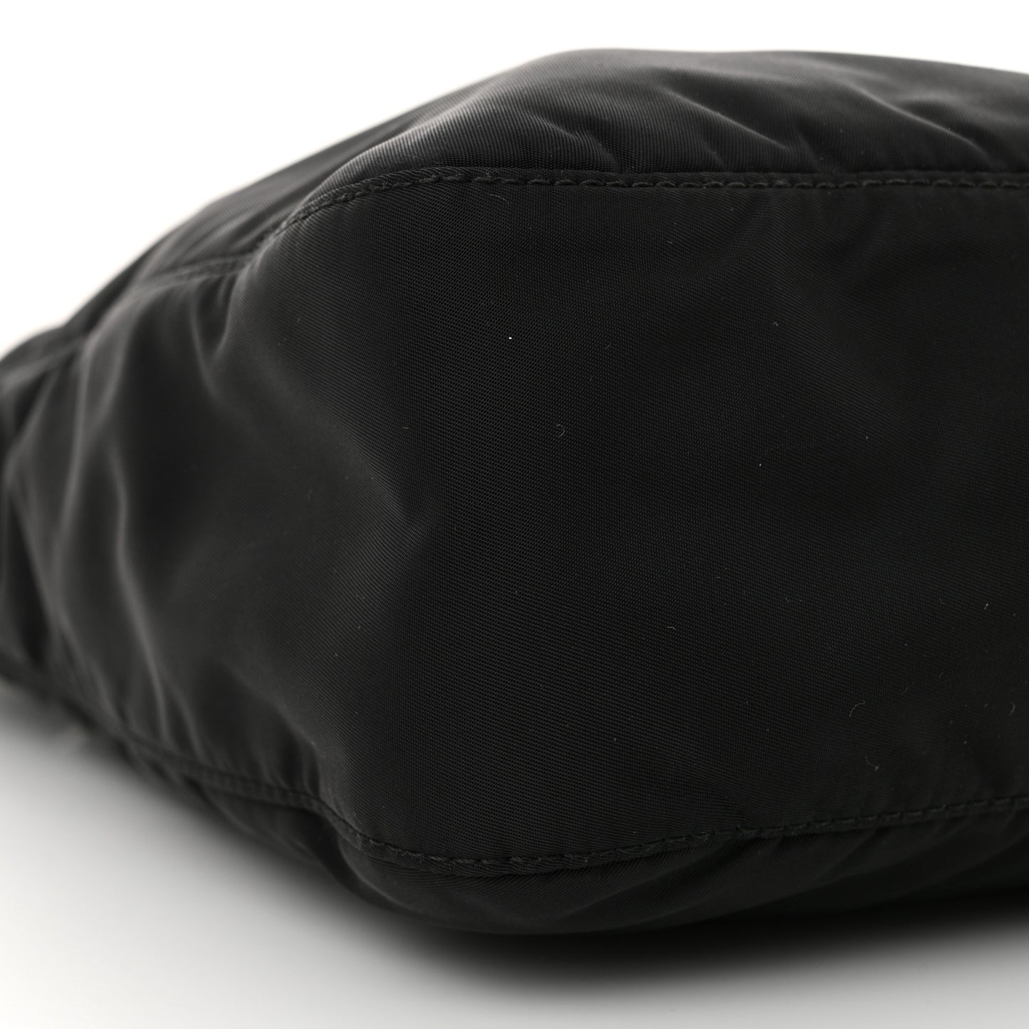 Re-Nylon Vela Saffiano Pocket Double Zip Messenger Bag Black