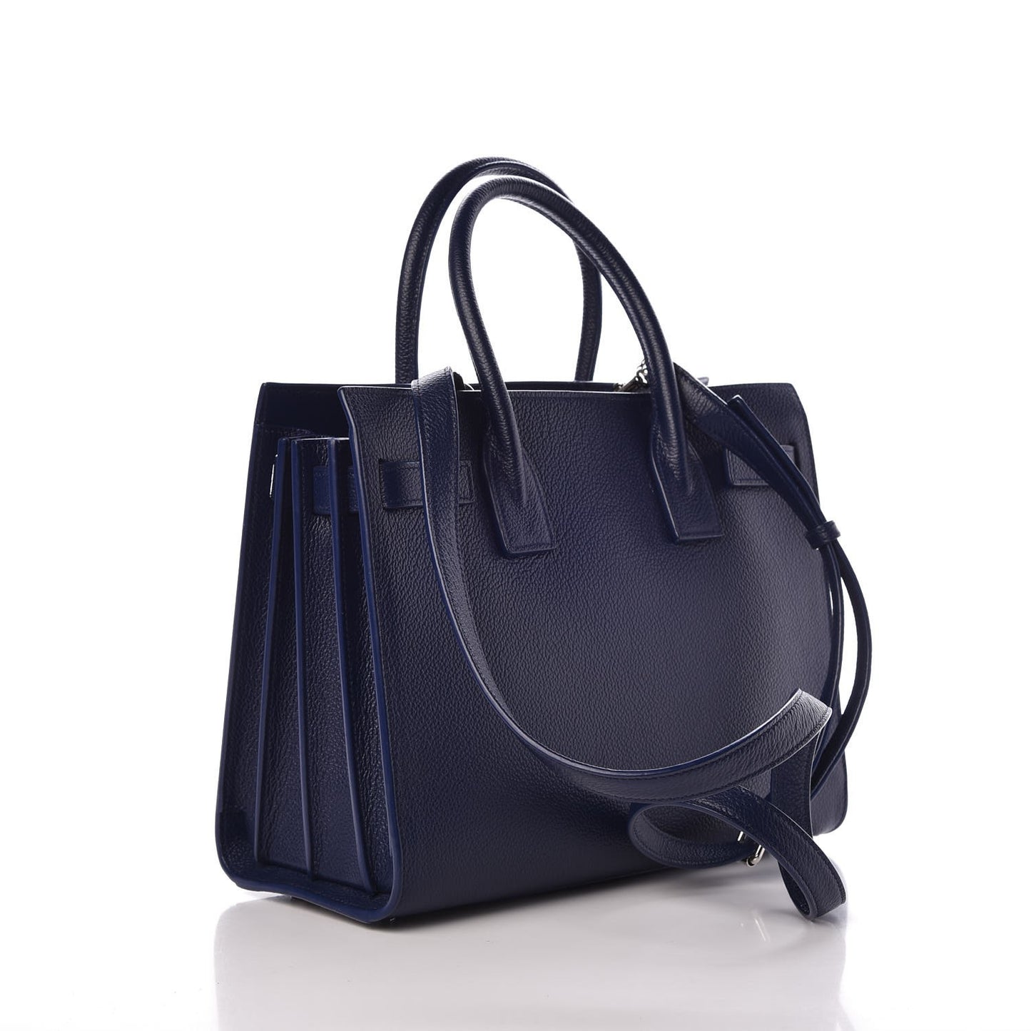 Grained Calfskin Baby Sac De Jour Marine