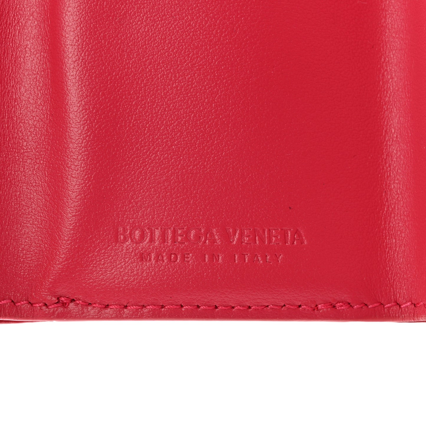 Nappa Intrecciato Trifold Wallet Cinnabar