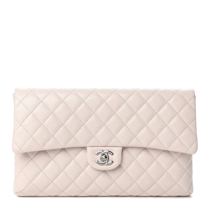 Chanel Caviar Quilted Flap Clutch Ivory 1 of 11