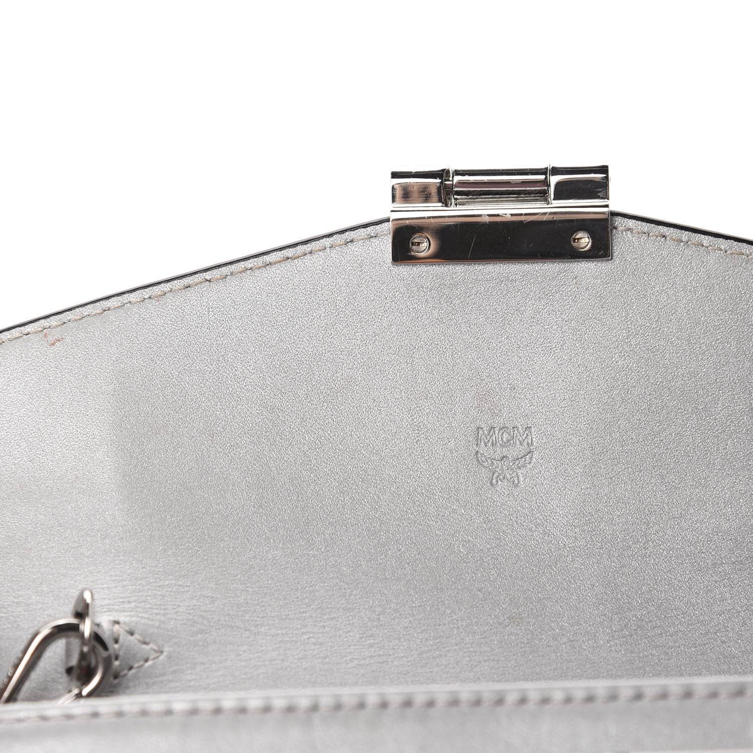 MCM Metallic Visetos Patricia Wallet On Chain Silver 8 of 12