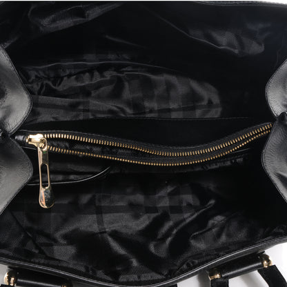 Burberry Leather Quilted Satchel Black 6 of 9