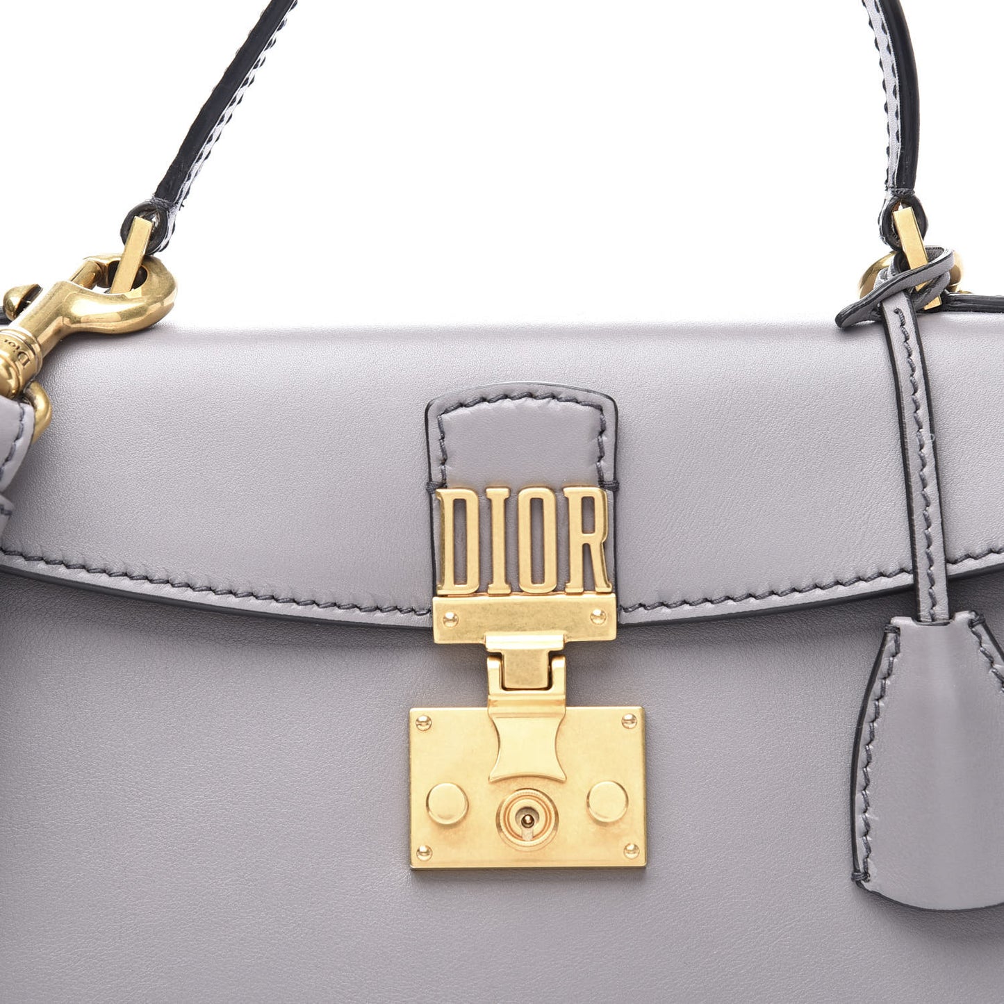 Calfskin Dioraddict Top Handle Iron Grey