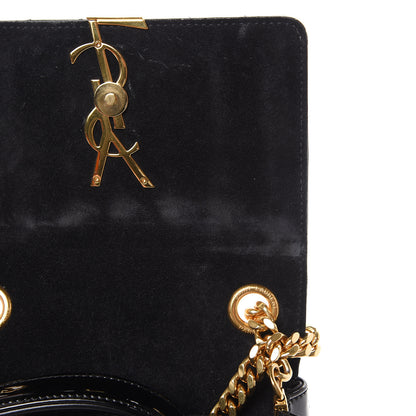 Saint Laurent Patent Calfskin Matelasse Monogram Small Vicky Chain Bag Black 10 of 10